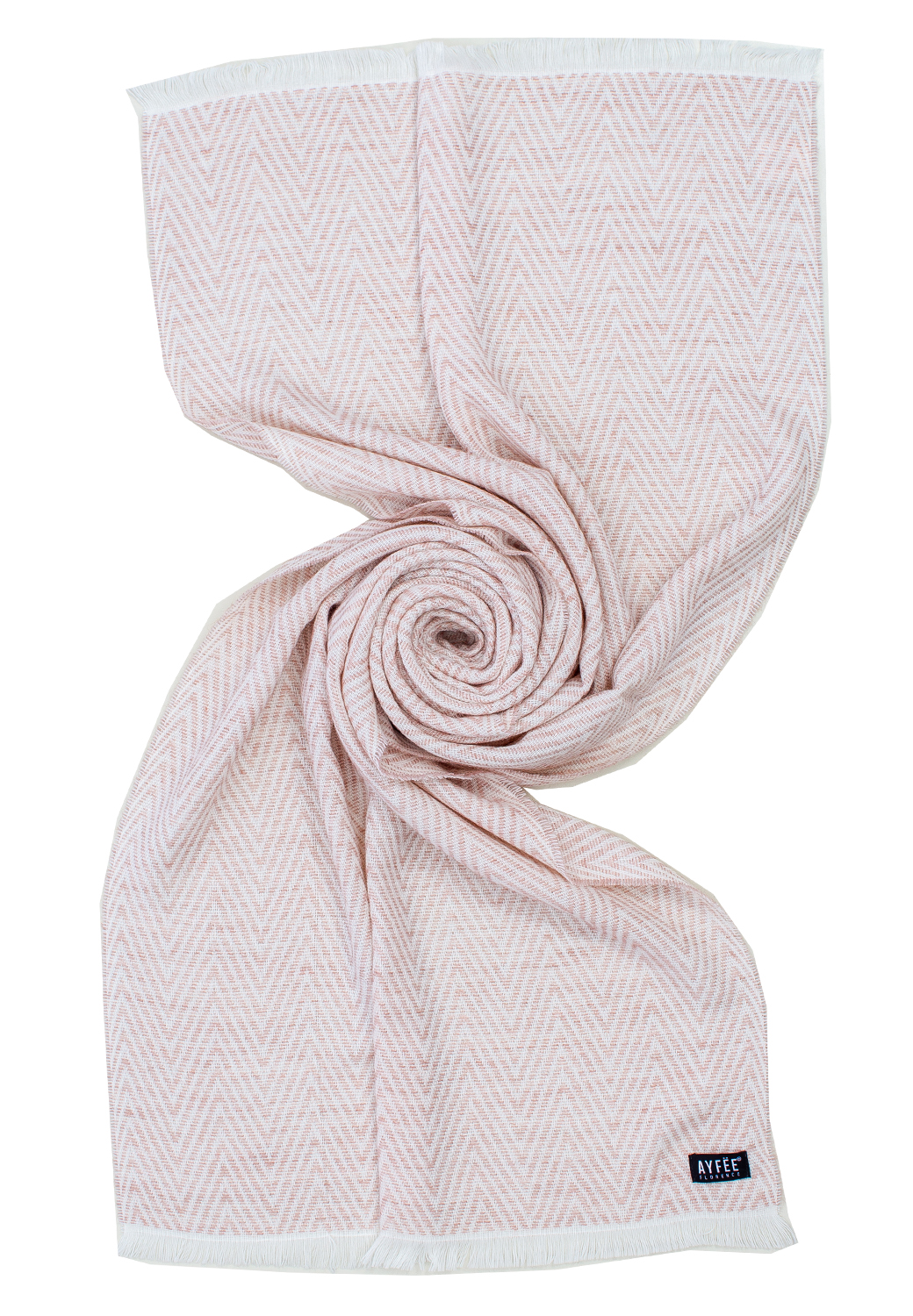 STOLA JACQUARD CHEVRON, 80%PC 10%WO 5%VI 5%WP, MADE IN ITALY   - PINK